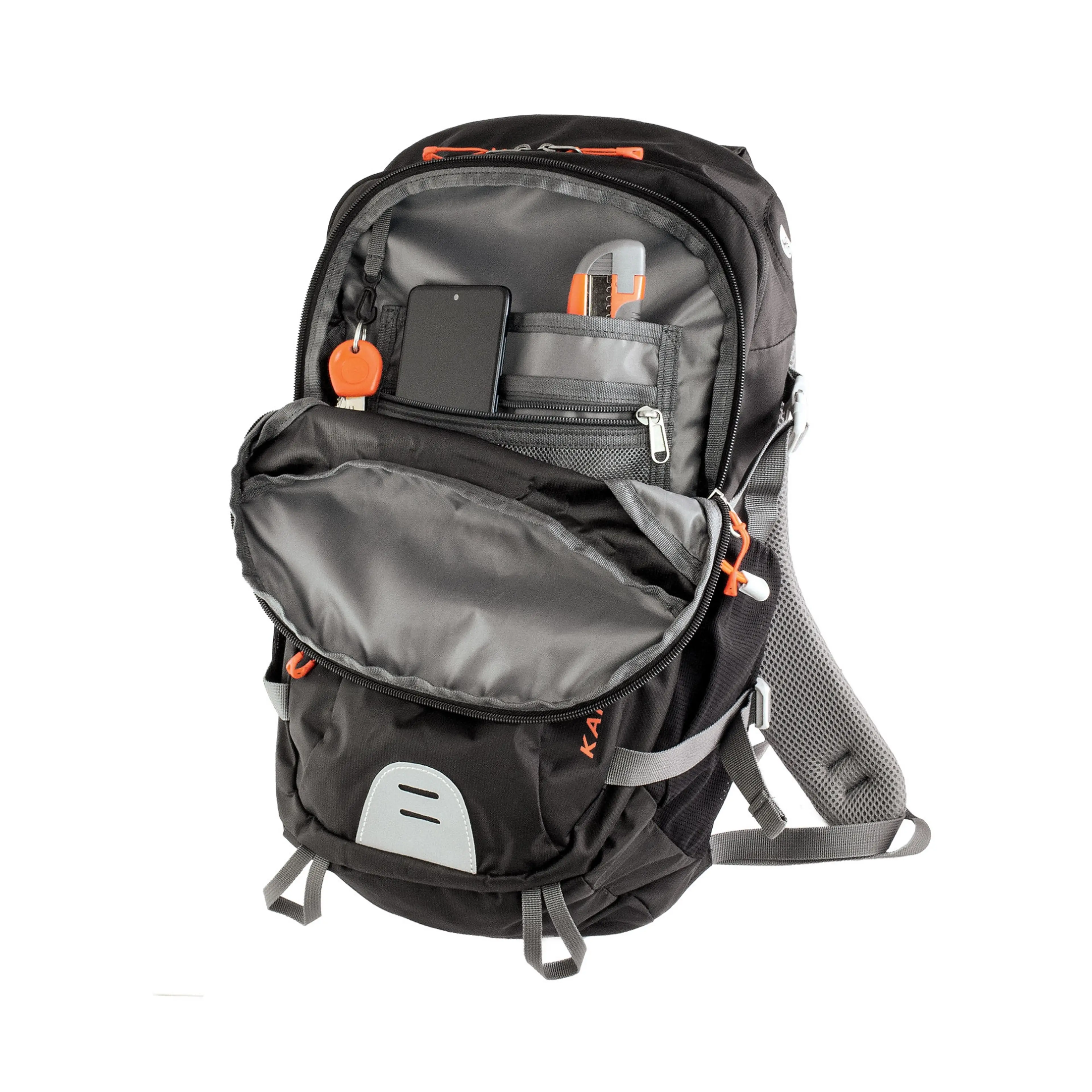 MOCHILA KAP 25 NEGRO/NARANJA