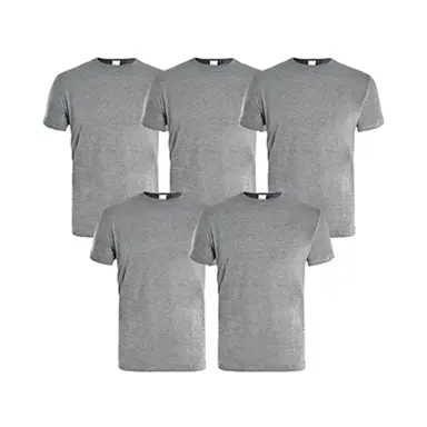 JUEGO DE 5 CAMISETAS GRIS