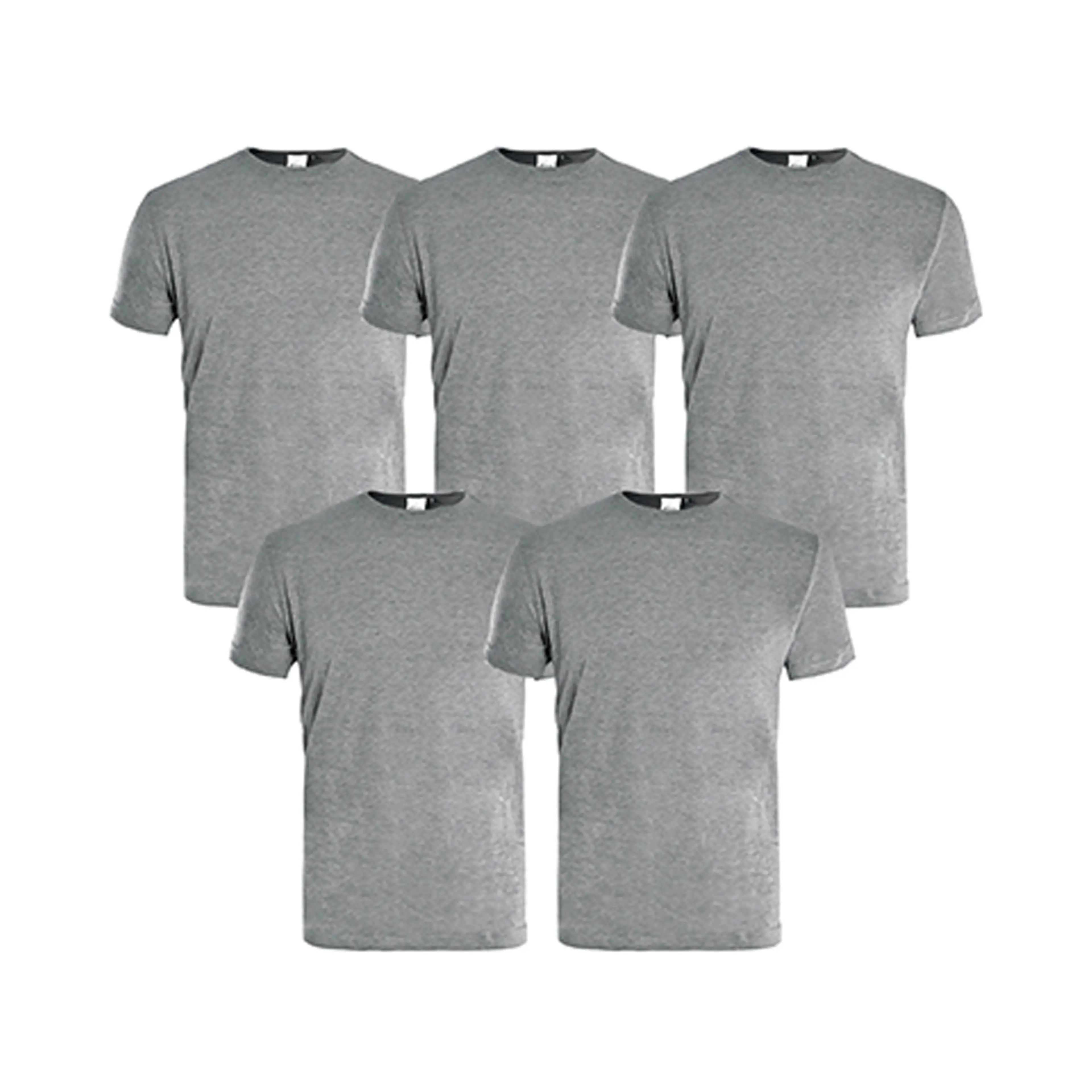 JUEGO DE 5 CAMISETAS GRIS