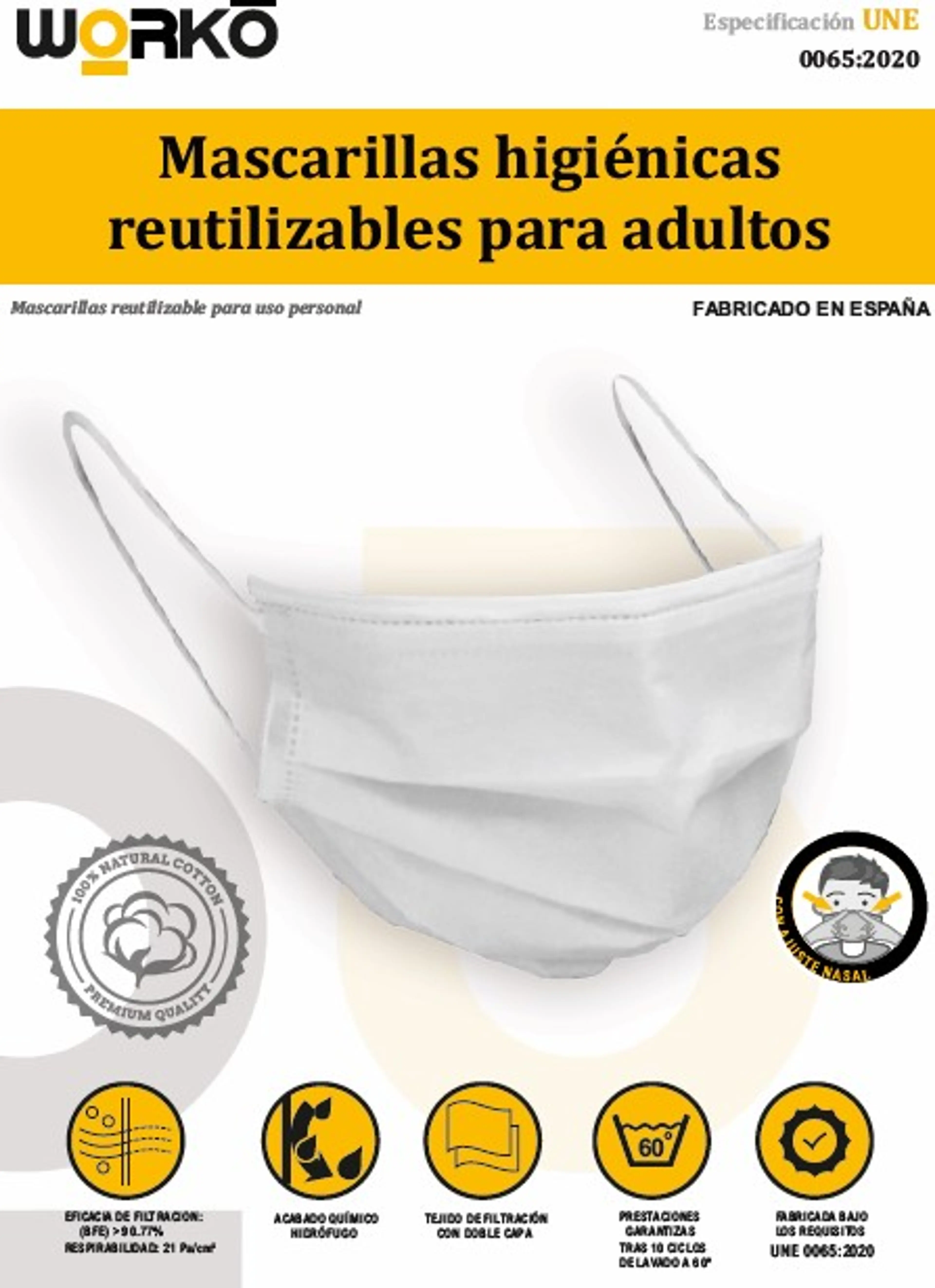 PACK 10 MASCARILLAS REUTILIZABLES