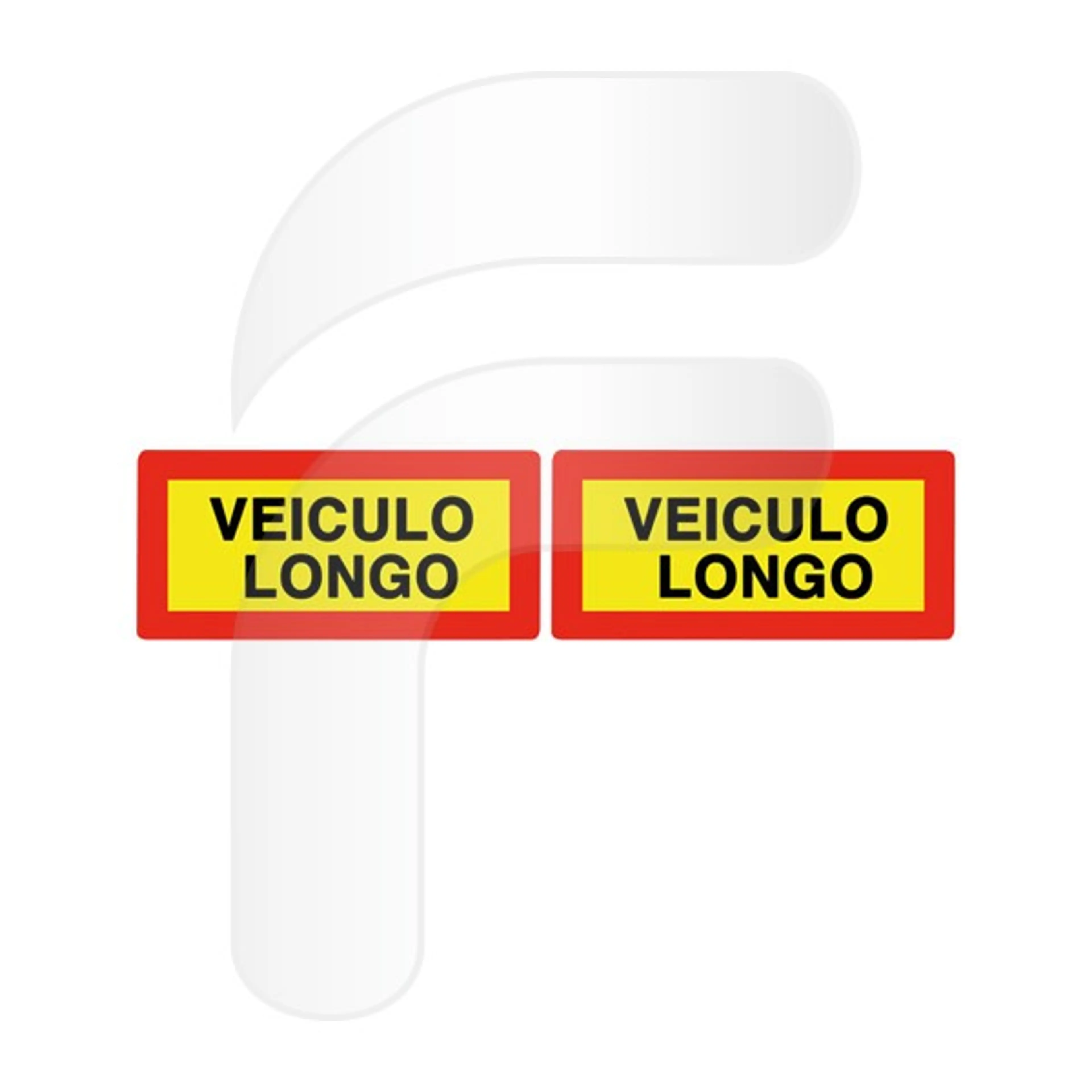 KIT 2 PLACAS VEICULO LONGO PORTUGAL