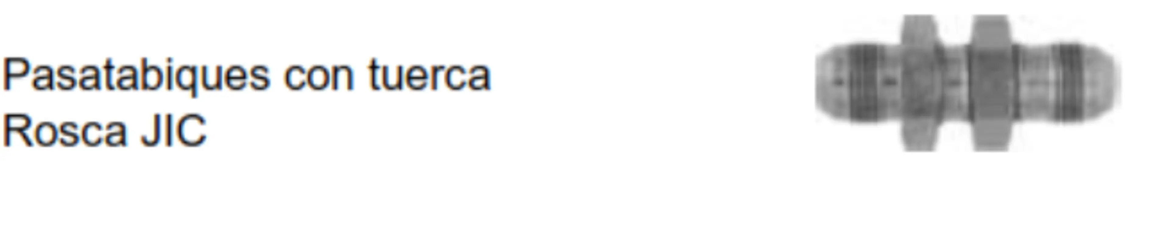 PASATABIQUE CON TUERCA 1/2 JIC
