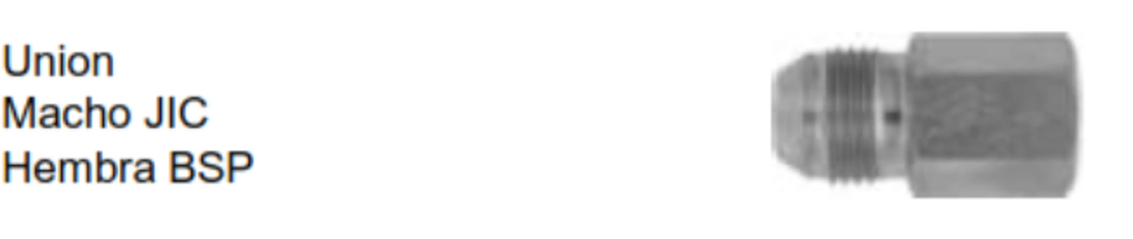 UNION MACHO 3/4 JIC HEMBRA FIJA 1/2