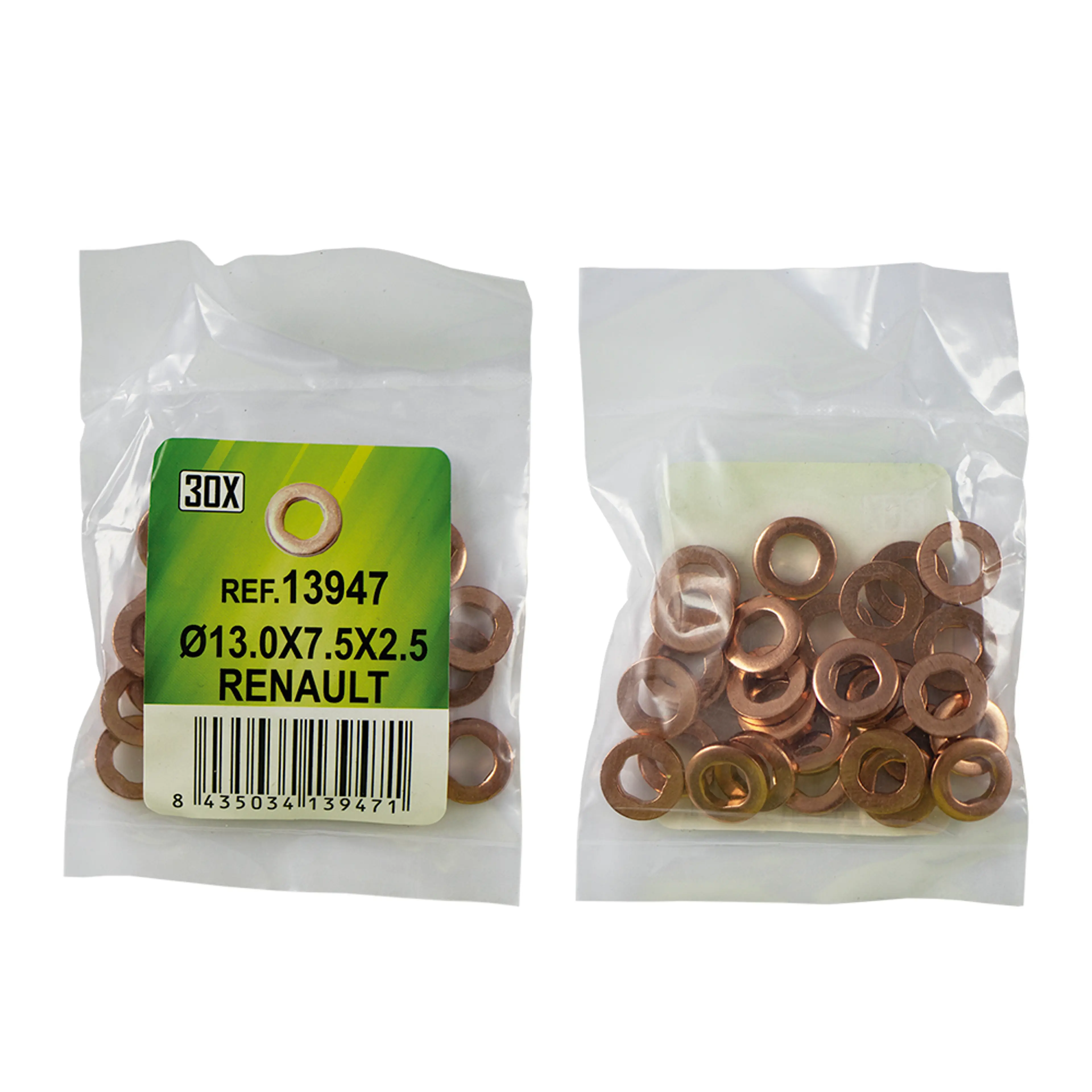 BOLSA DE 30 ARANDELAS DE COBRE PARA