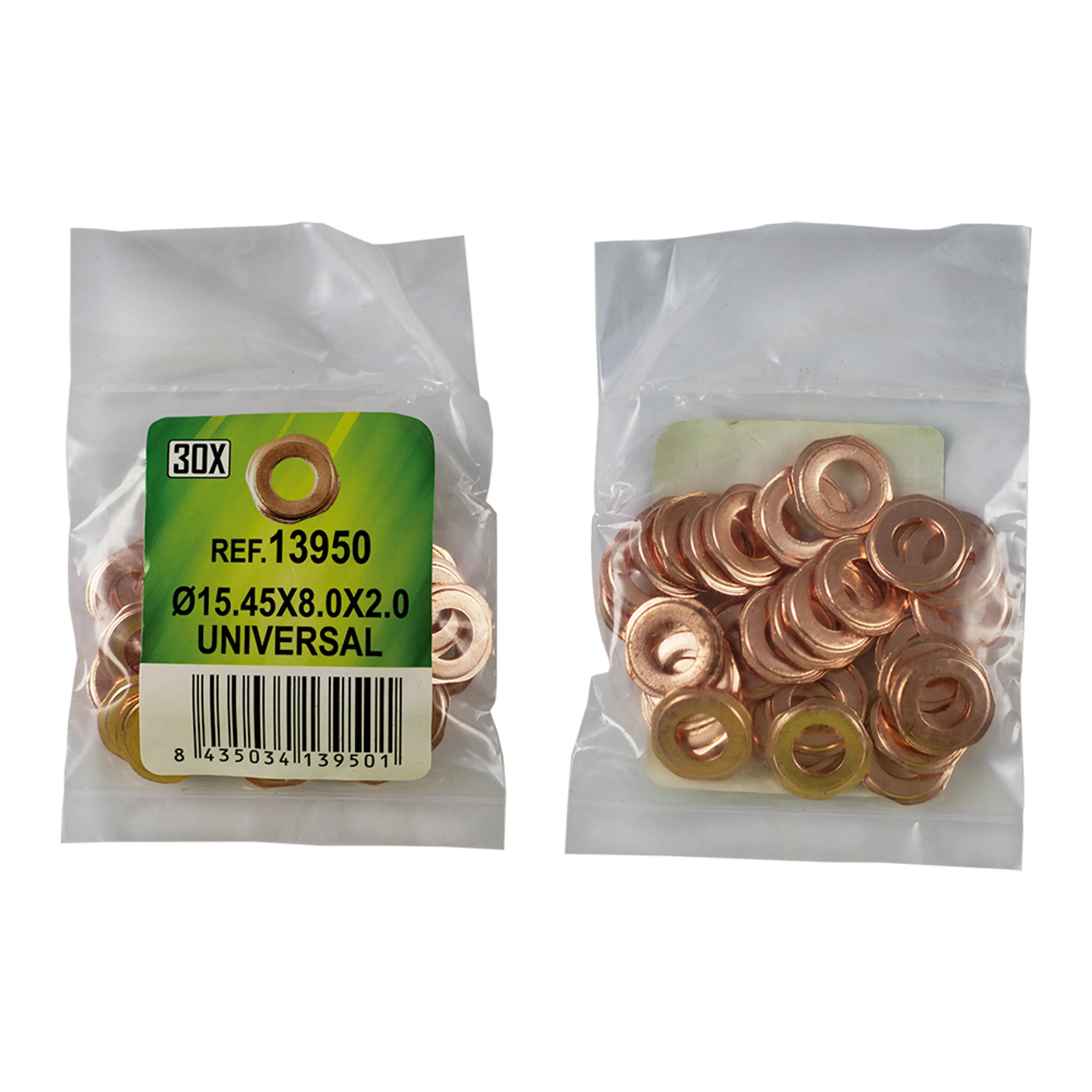 BOLSA DE 30 ARANDELAS DE COBRE PARA