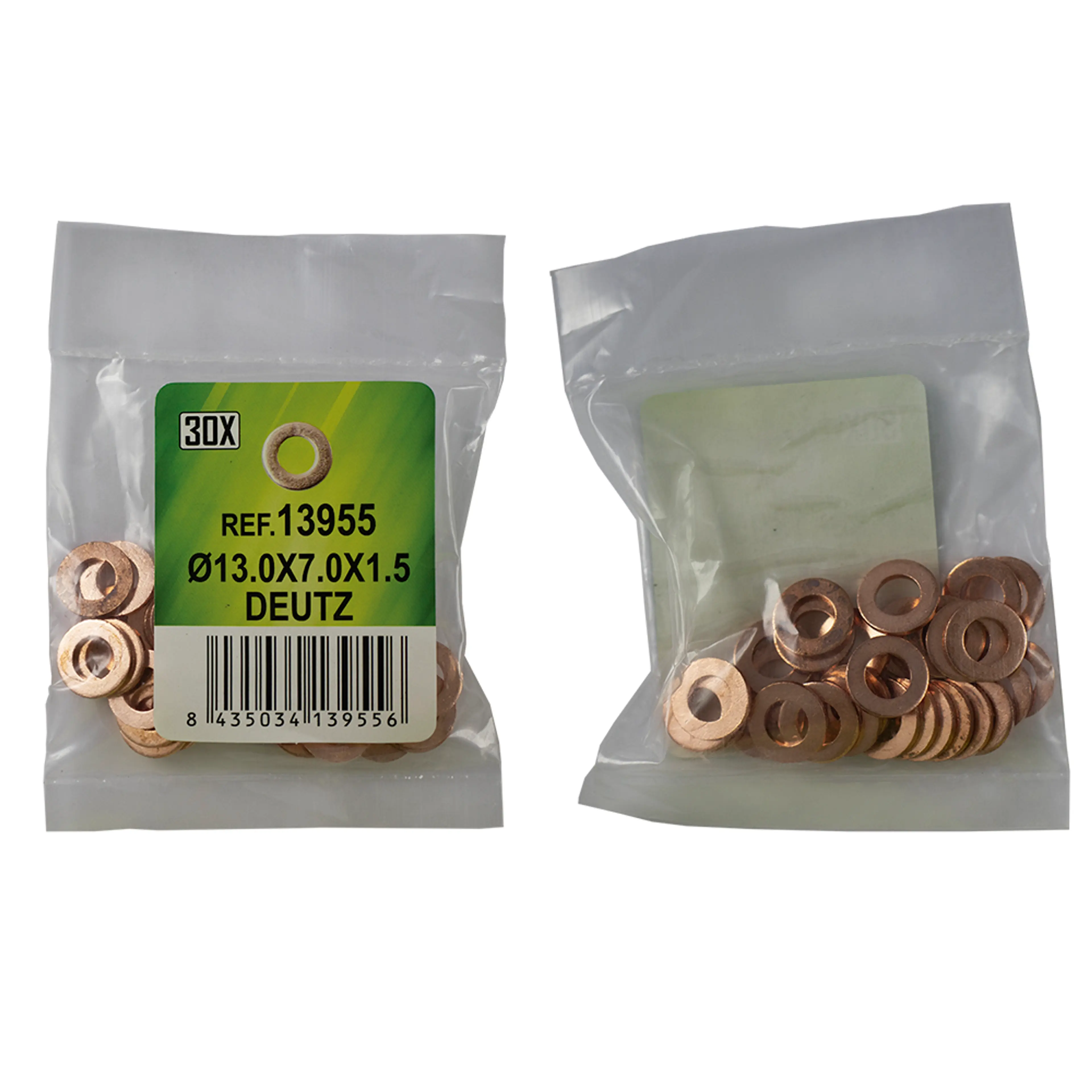 BOLSA DE 30 ARANDELAS DE COBRE PARA