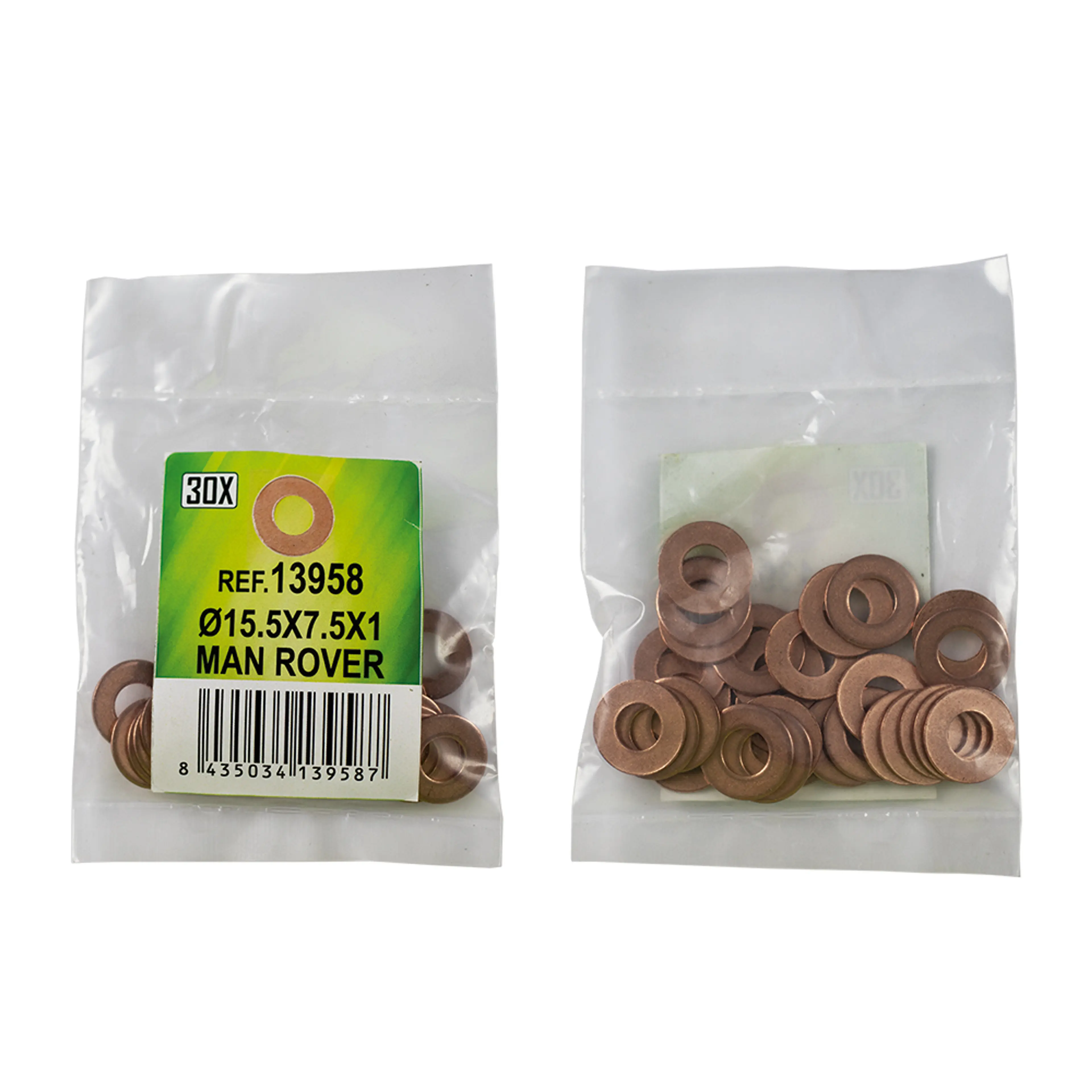 BOLSA DE 30 ARANDELAS DE COBRE PARA