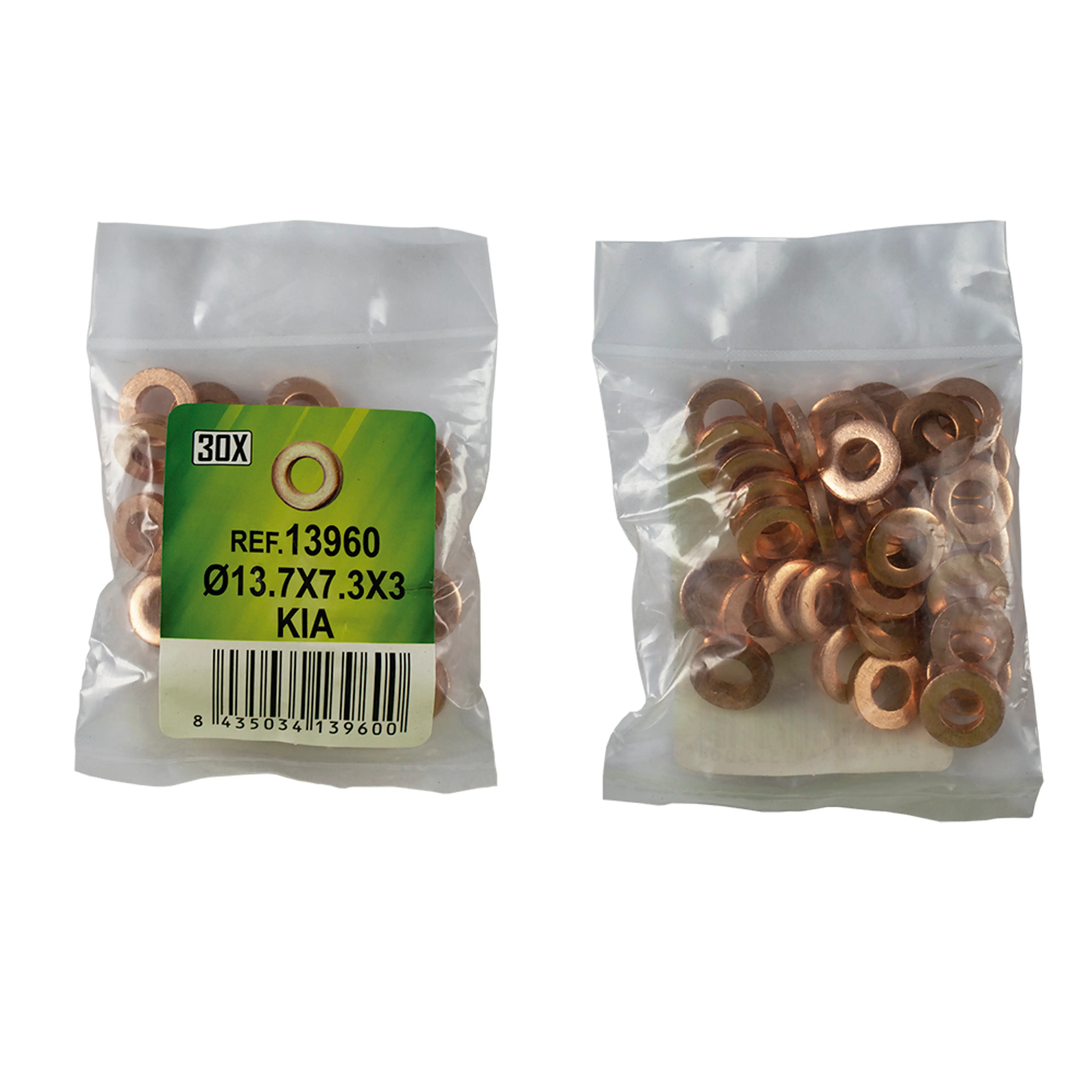 BOLSA DE 30 ARANDELAS DE COBRE PARA