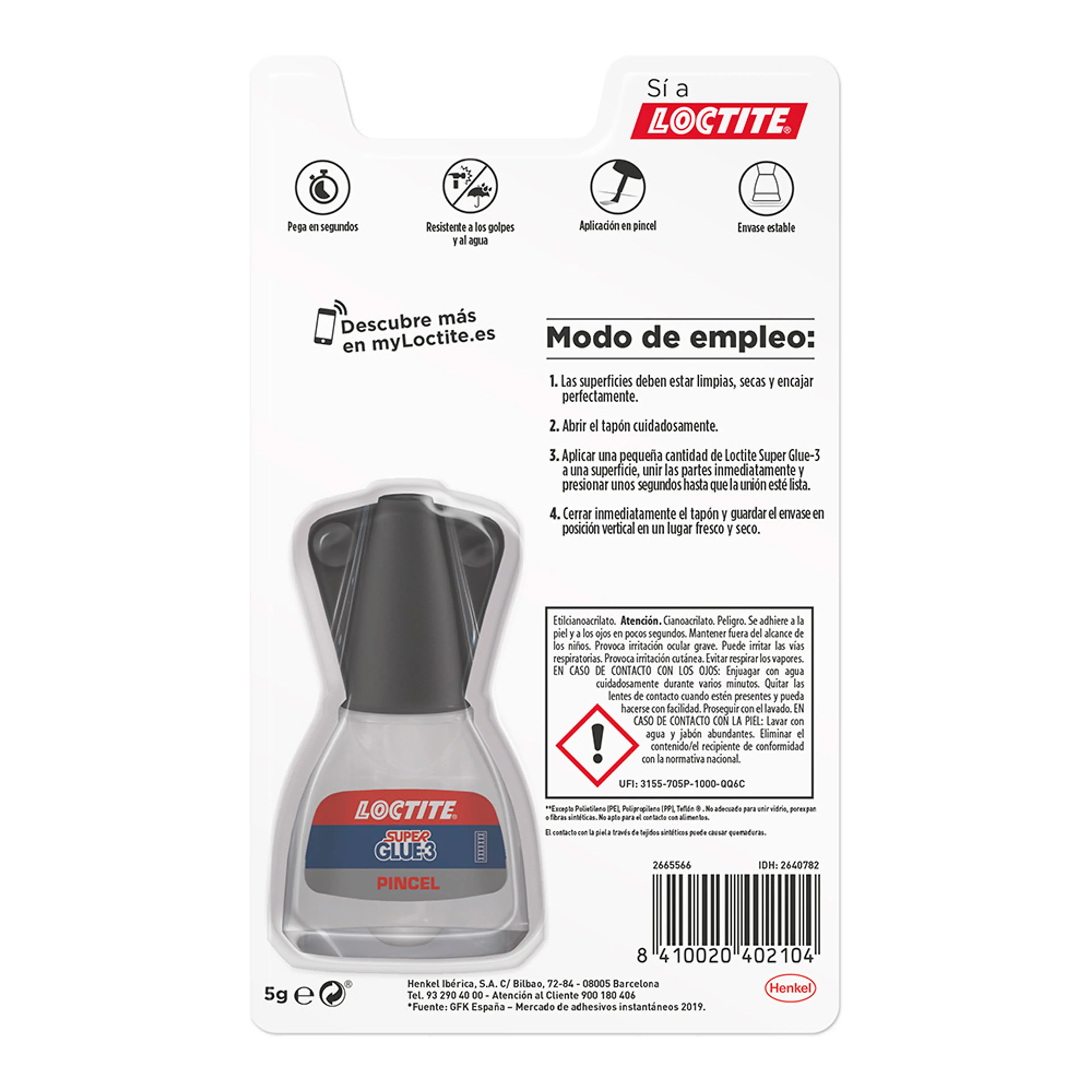 LOCTITE SUPER GLUE PINCEL 5G