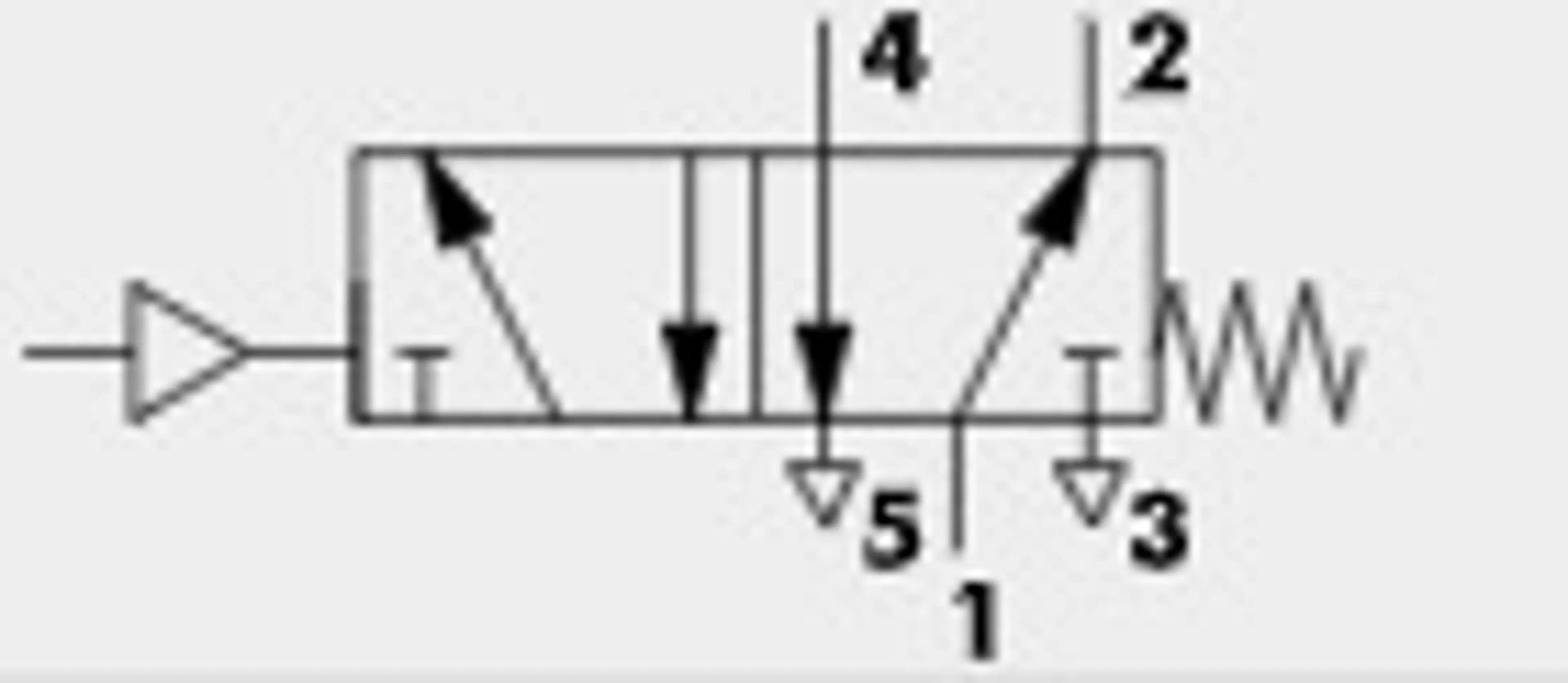 VALVULA 5/2V 1/8" PILOT. NEUM. MONO