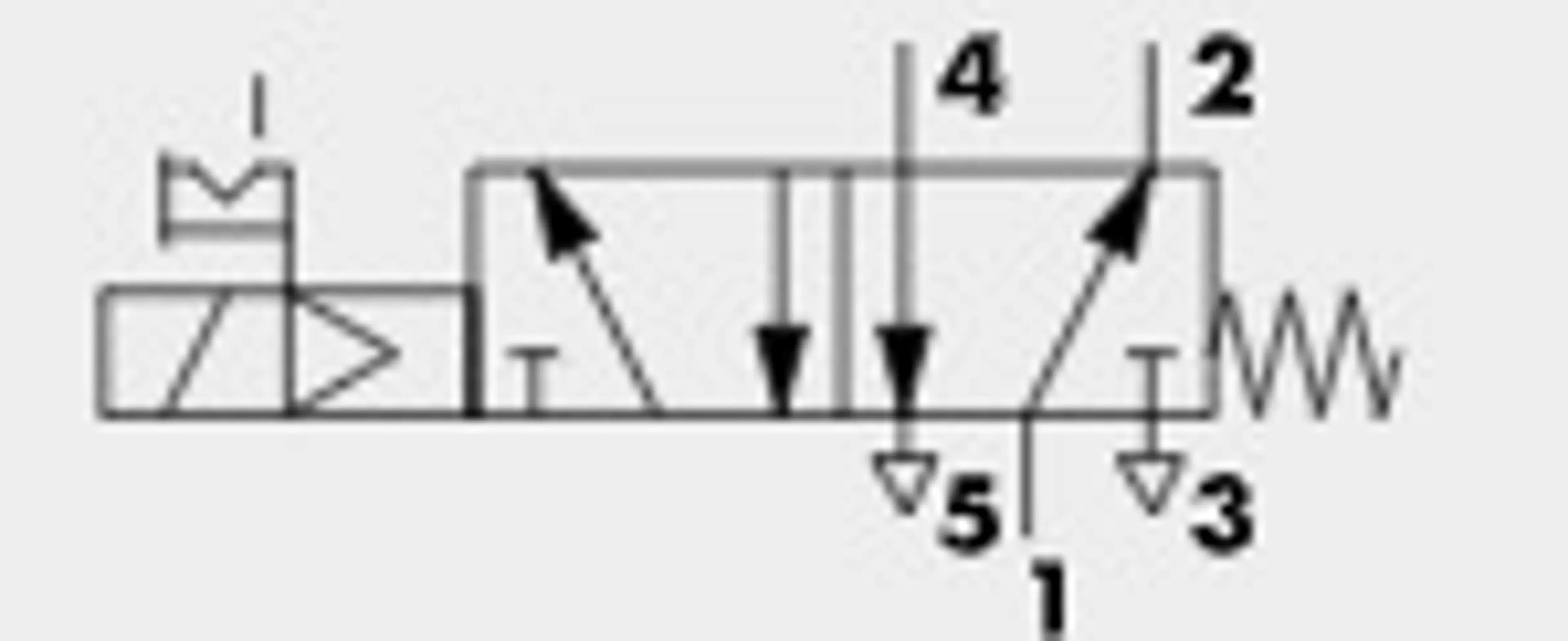 ELECTROVALVULA 5/2V 1/4" MONOESTABL