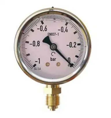 VACUOMETRO RADIAL GLI. 0-1 D63 1/4