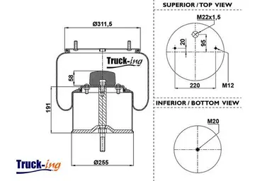 FUELLE SUSPENSION NEUMATICA