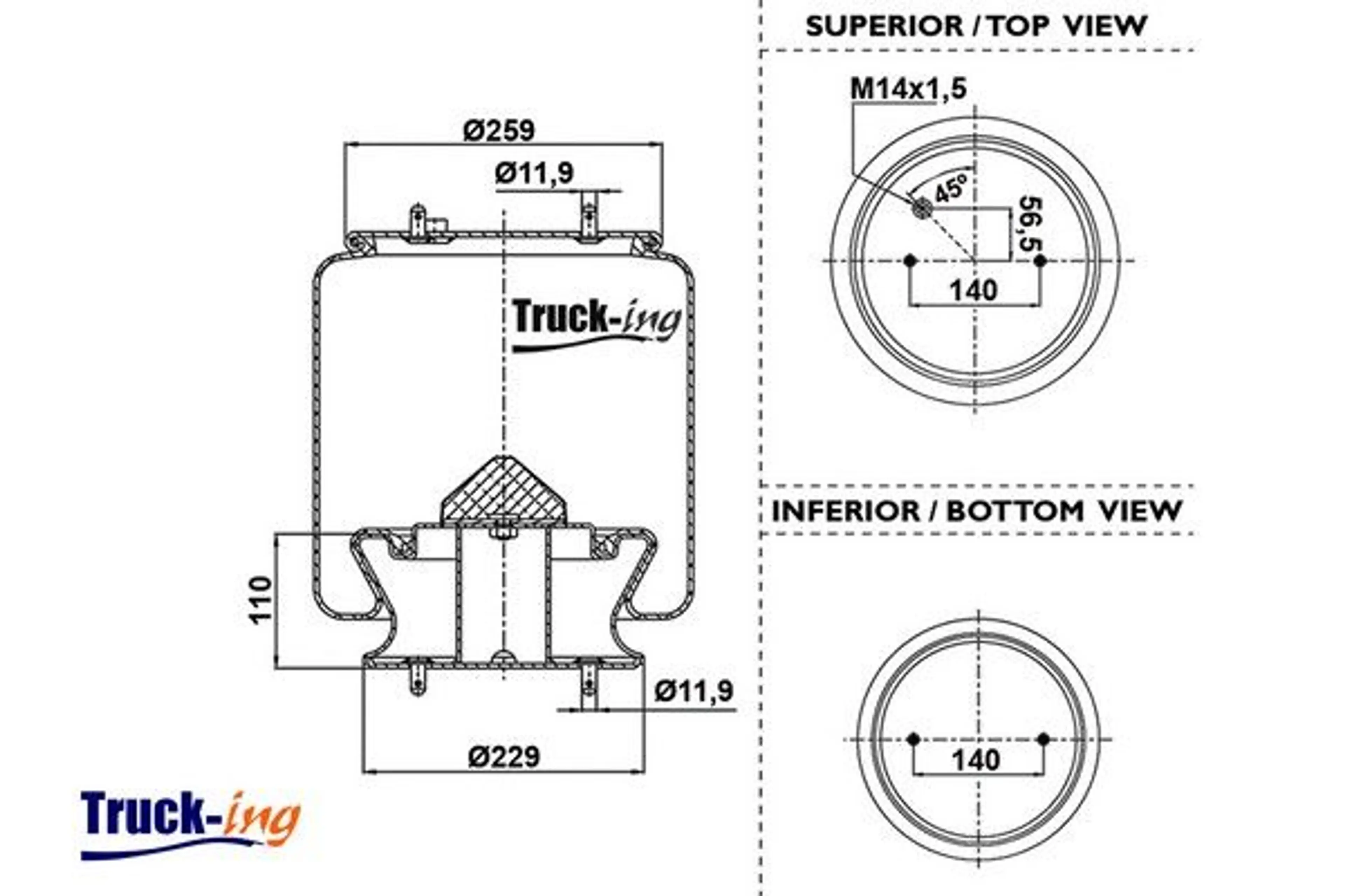 FUELLE SUSPENSION NEUMATICA