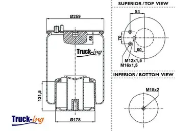 FUELLE SUSPENSION NEUMATICA