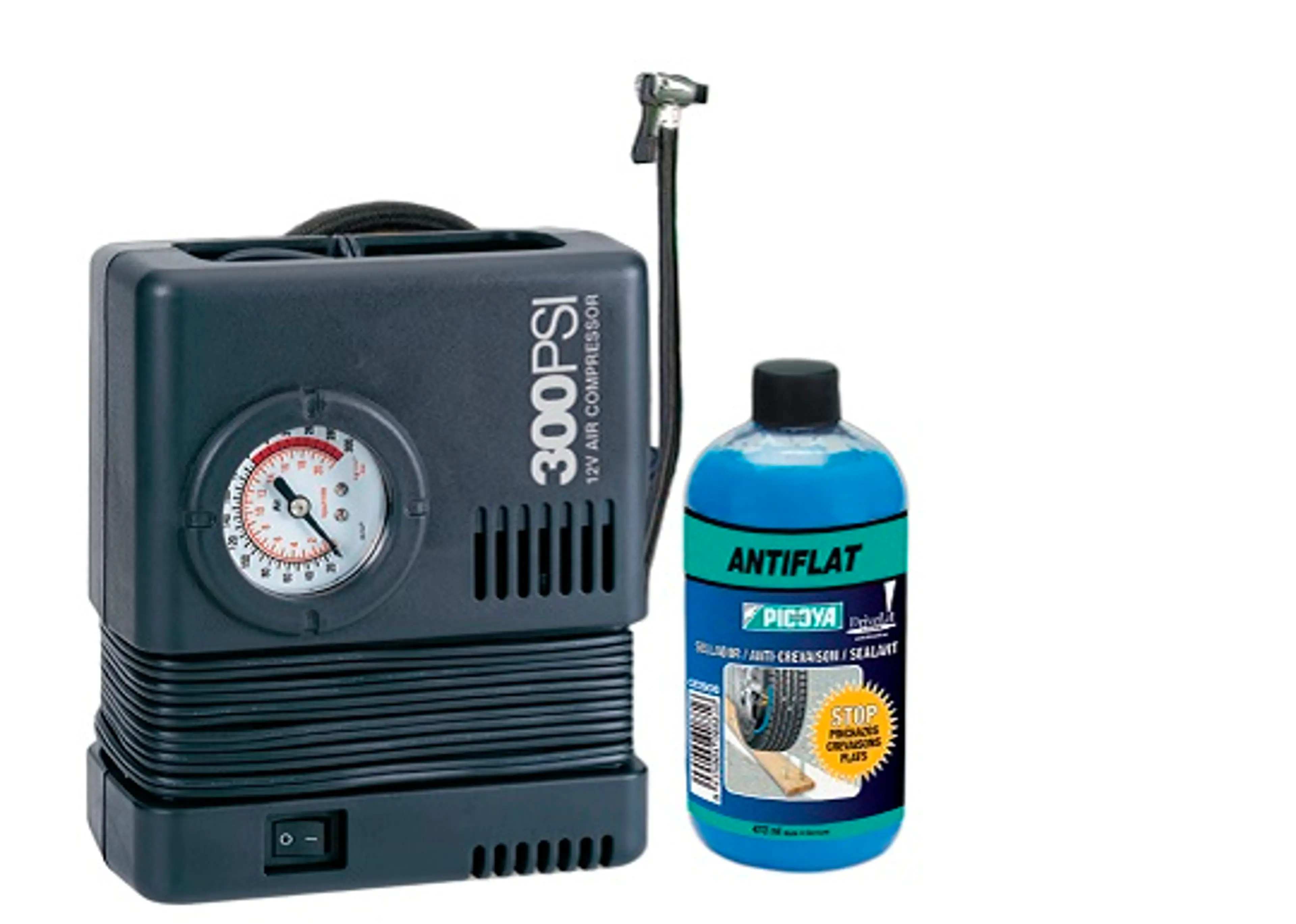KIT ANTIPINCHAZO + INFLATOR 12V