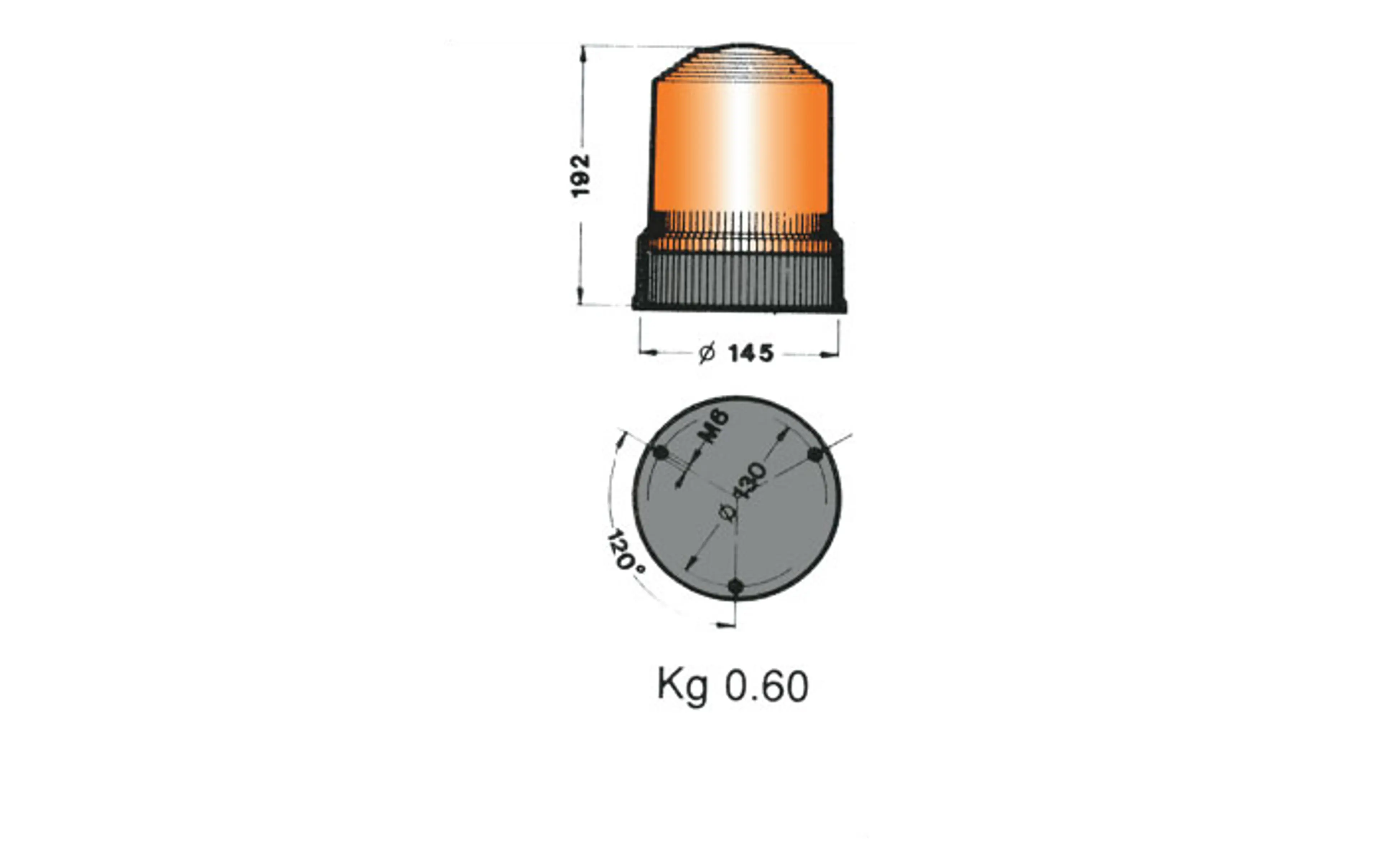 LUZ ROTATIVA FT6 B1  AMBAR