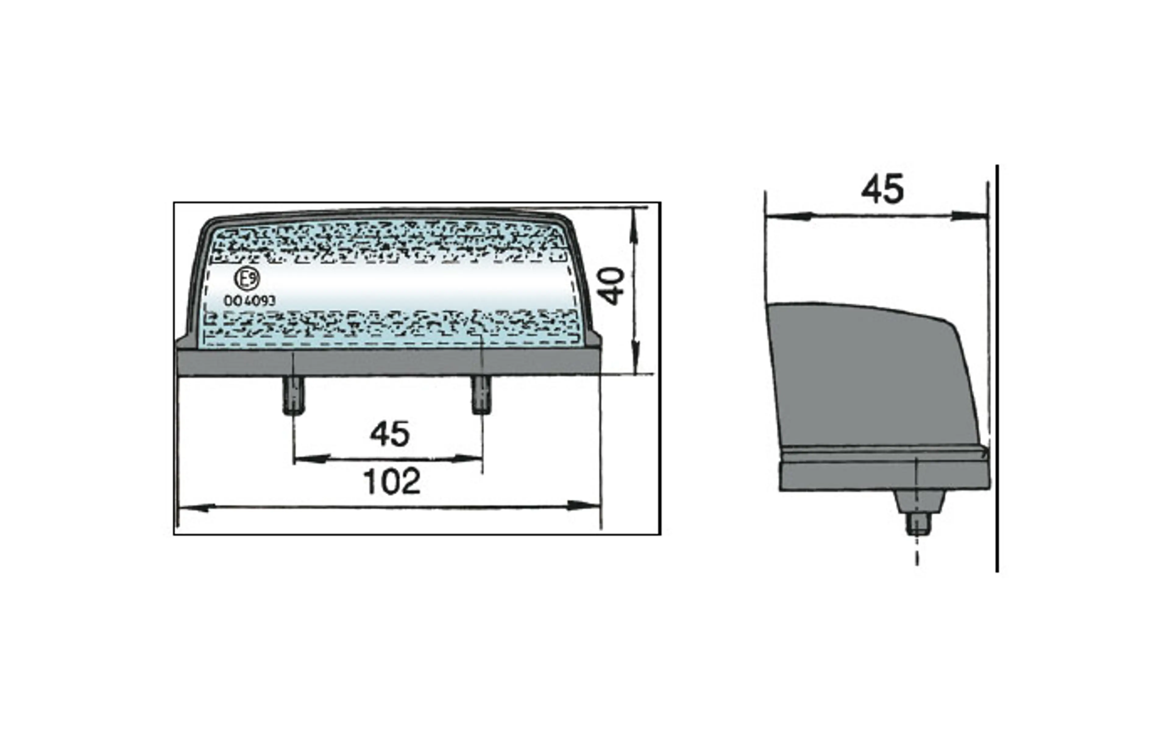 LUZ MATRICULA C/LEDS DE 24V.