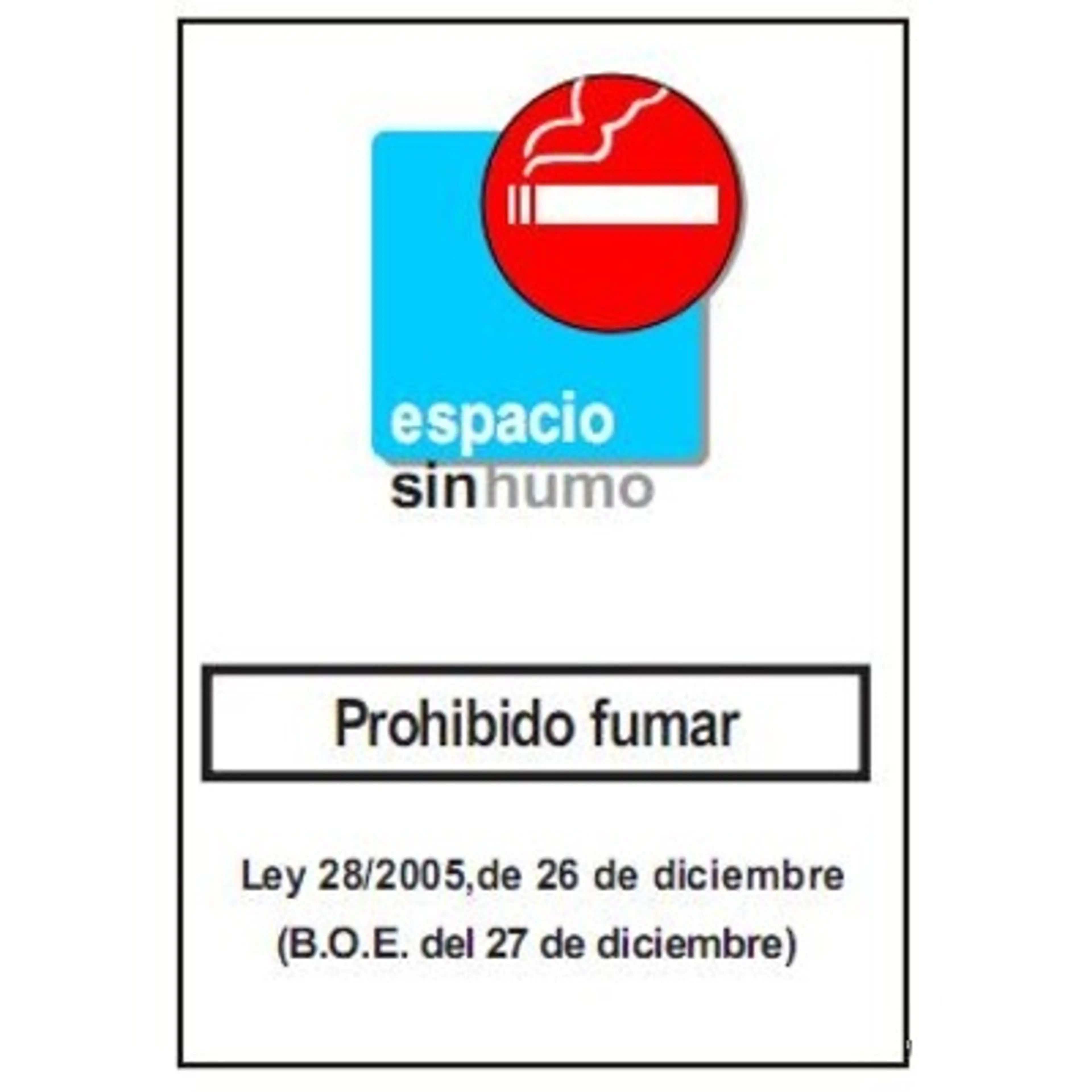 CARTEL ESPACIO SIN HUMO