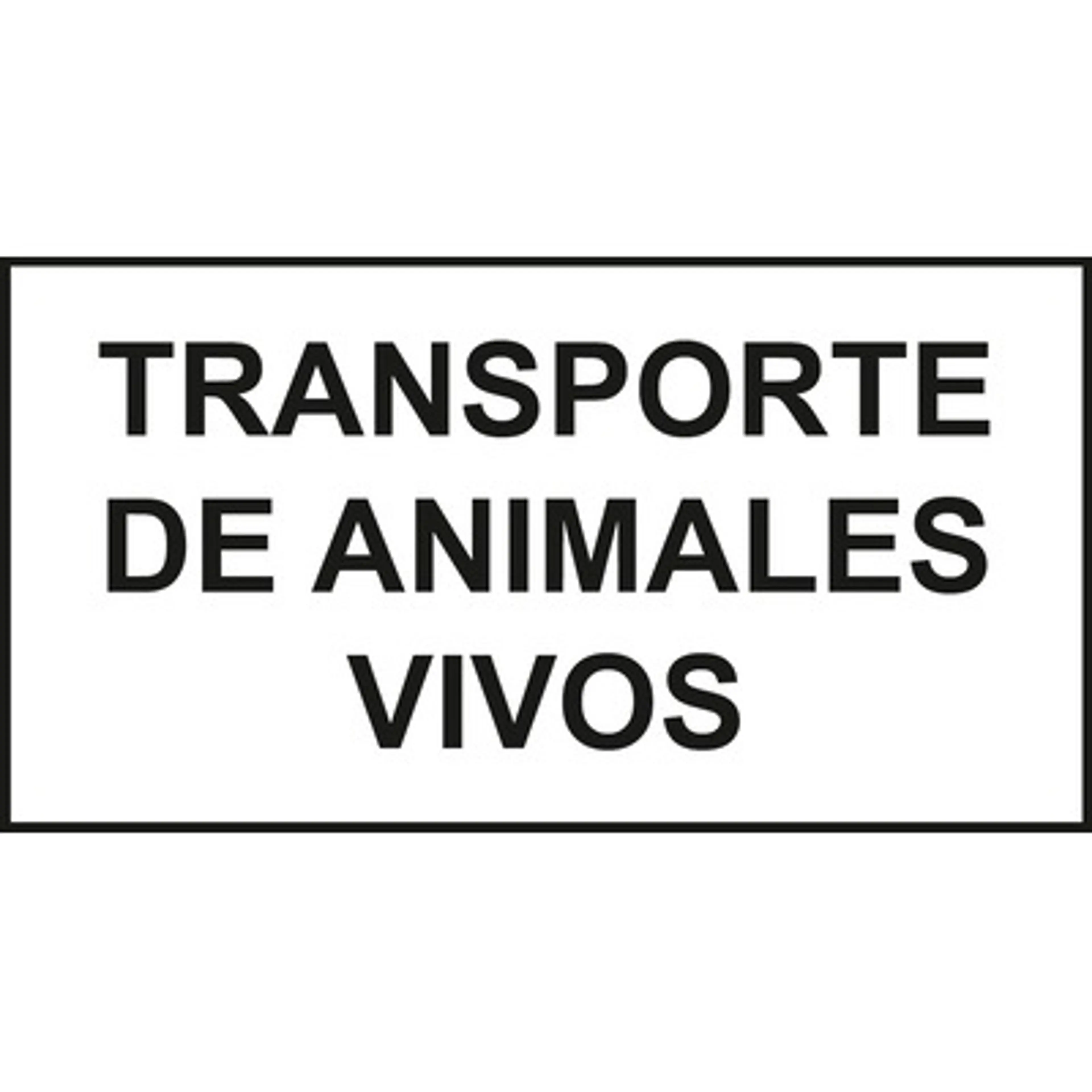 TRANSPORTE ANIMALES VIVOS 34X22CM