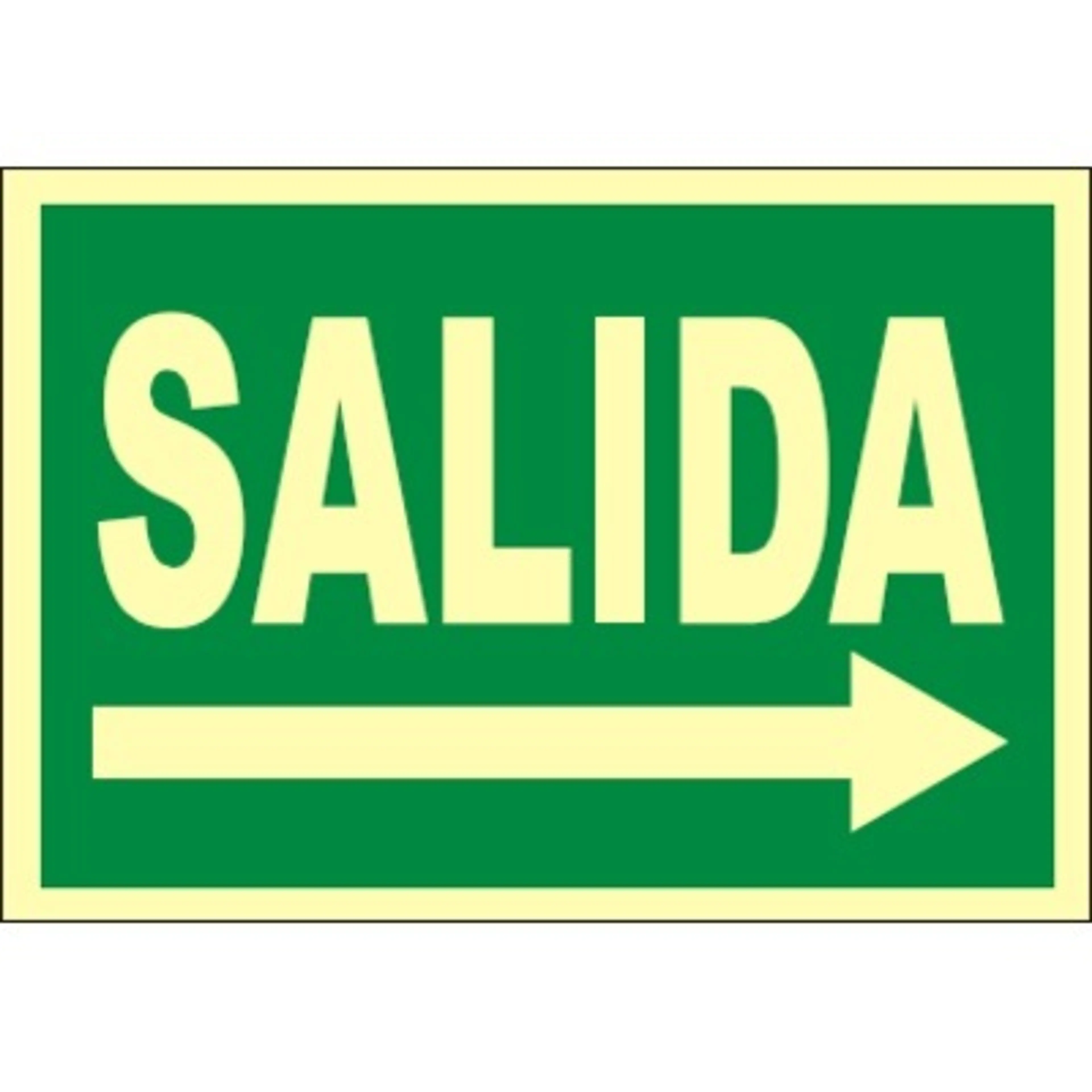 SEÑAL SALIDA FLECHA DERECHA PVC