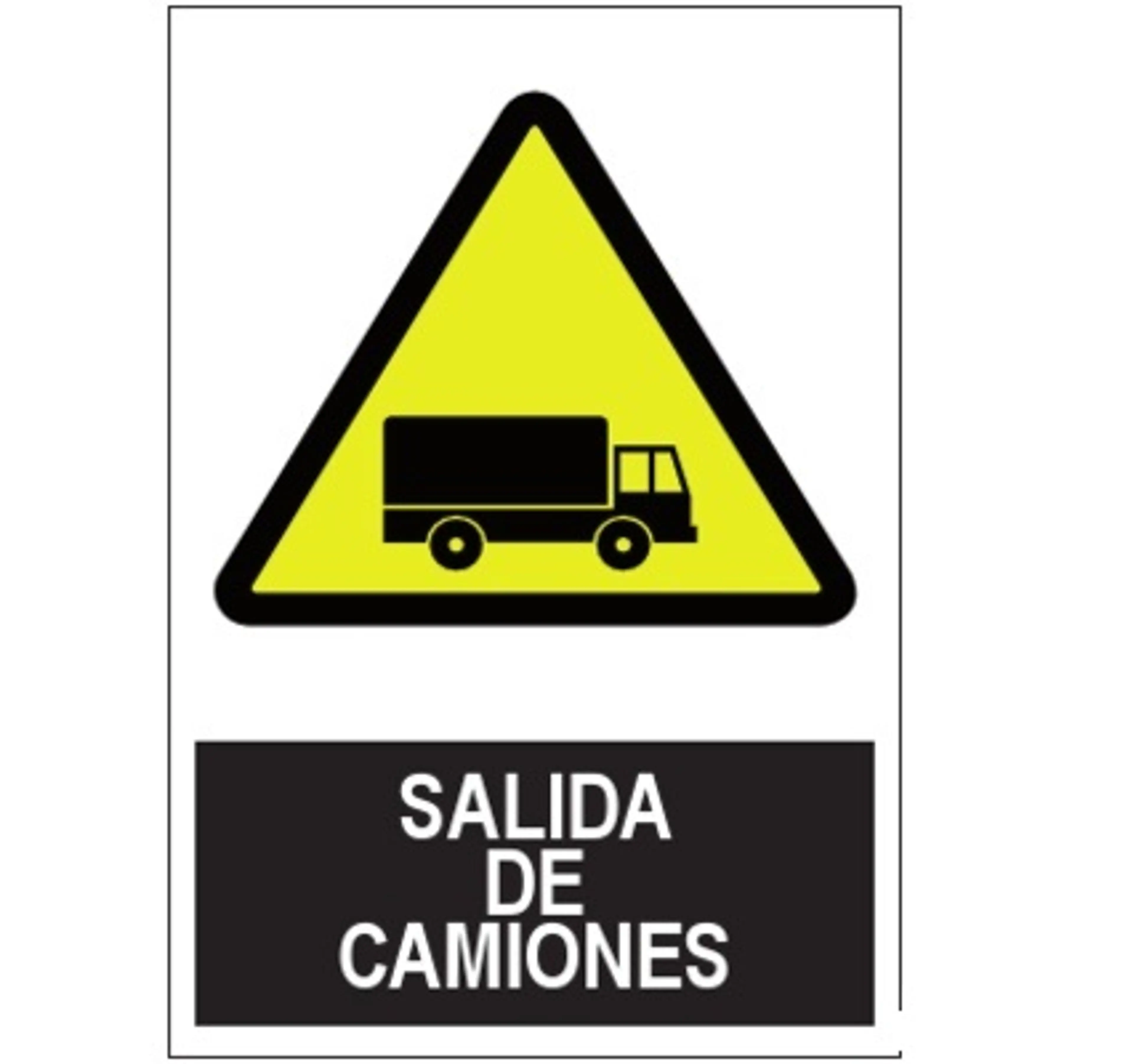 SEÑAL SALIDA DE CAMIONES 21X29CM