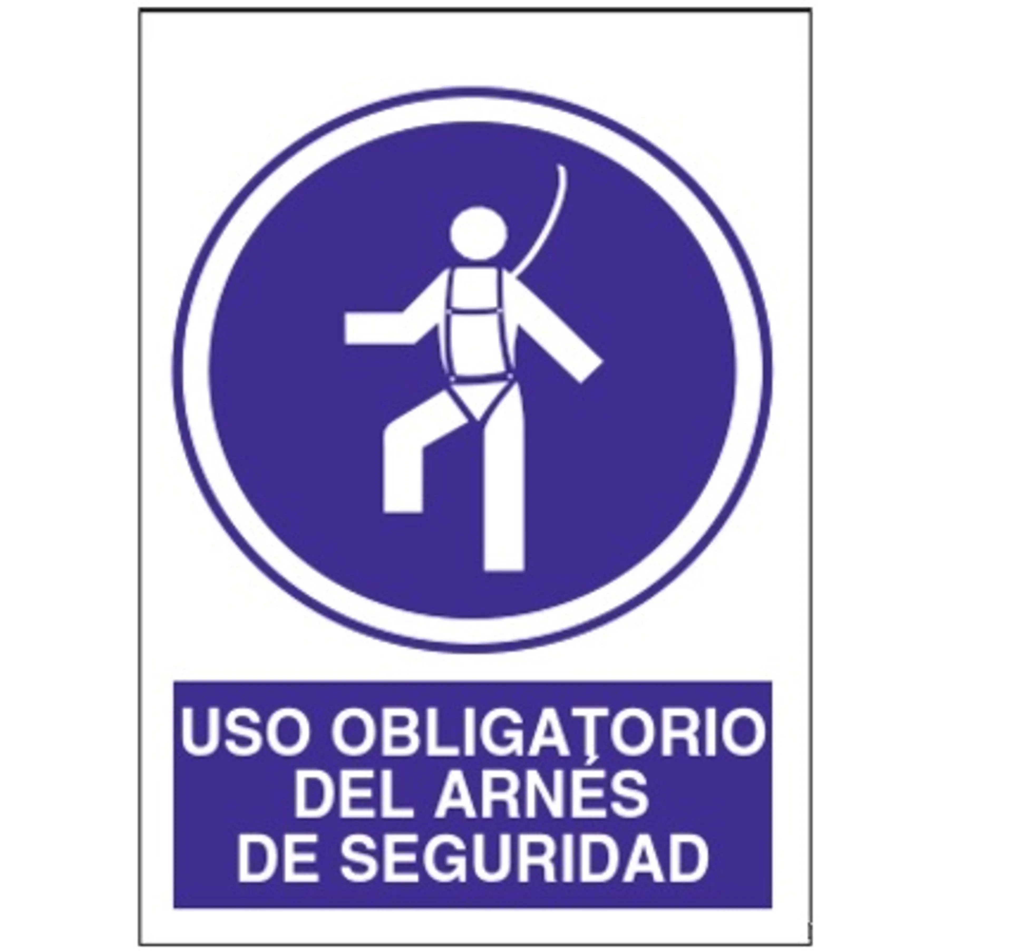 SEÑAL USO OBLIG. ARNES DE SEGURIDAD