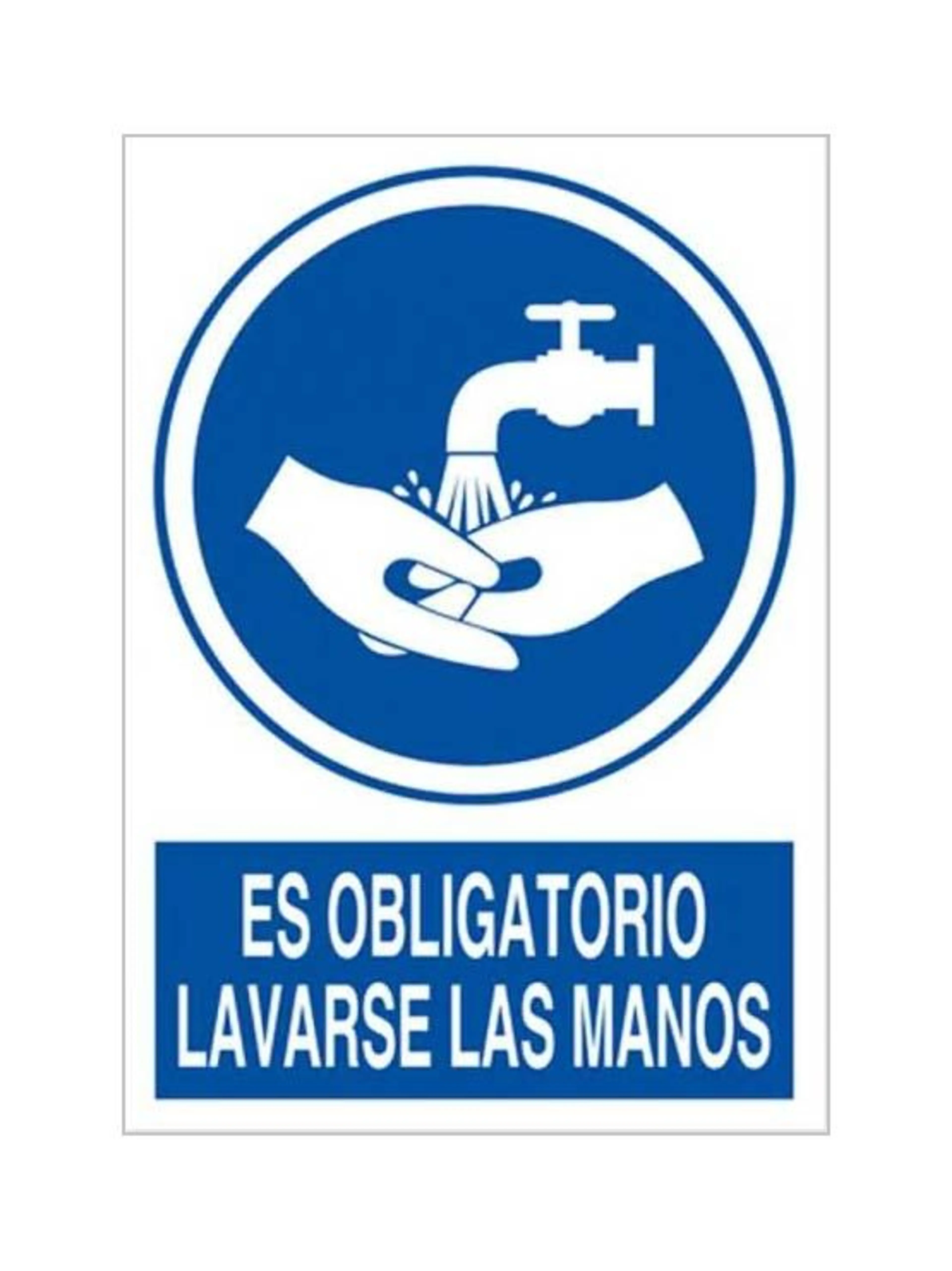 SEÑAL OBLIGATORIO LAVARSE LAS MANOS