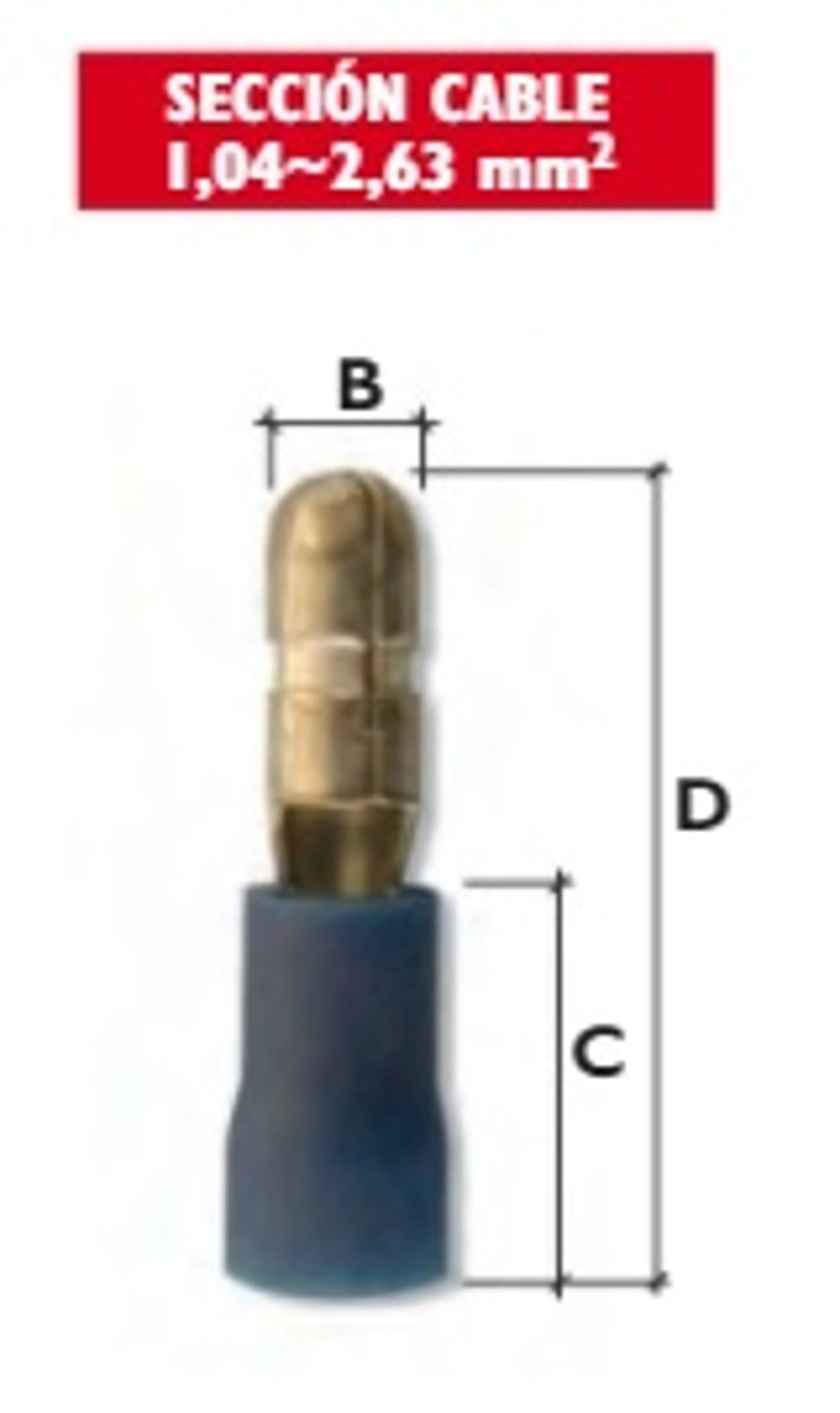 TERMINAL CILINDRICO 4 1,04-2,63MM