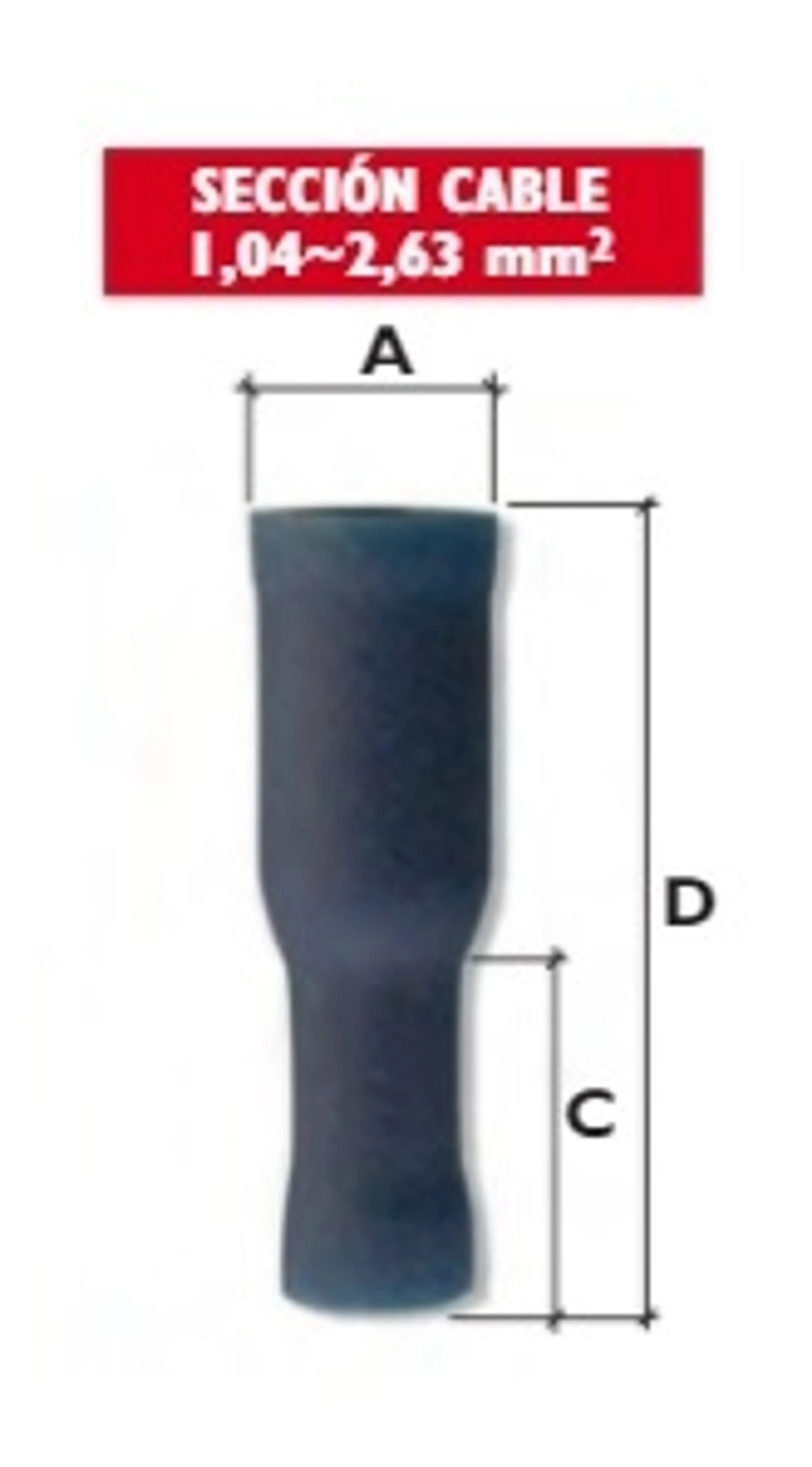 TERMINAL CILINDRICO 5 1,04-2,63MM