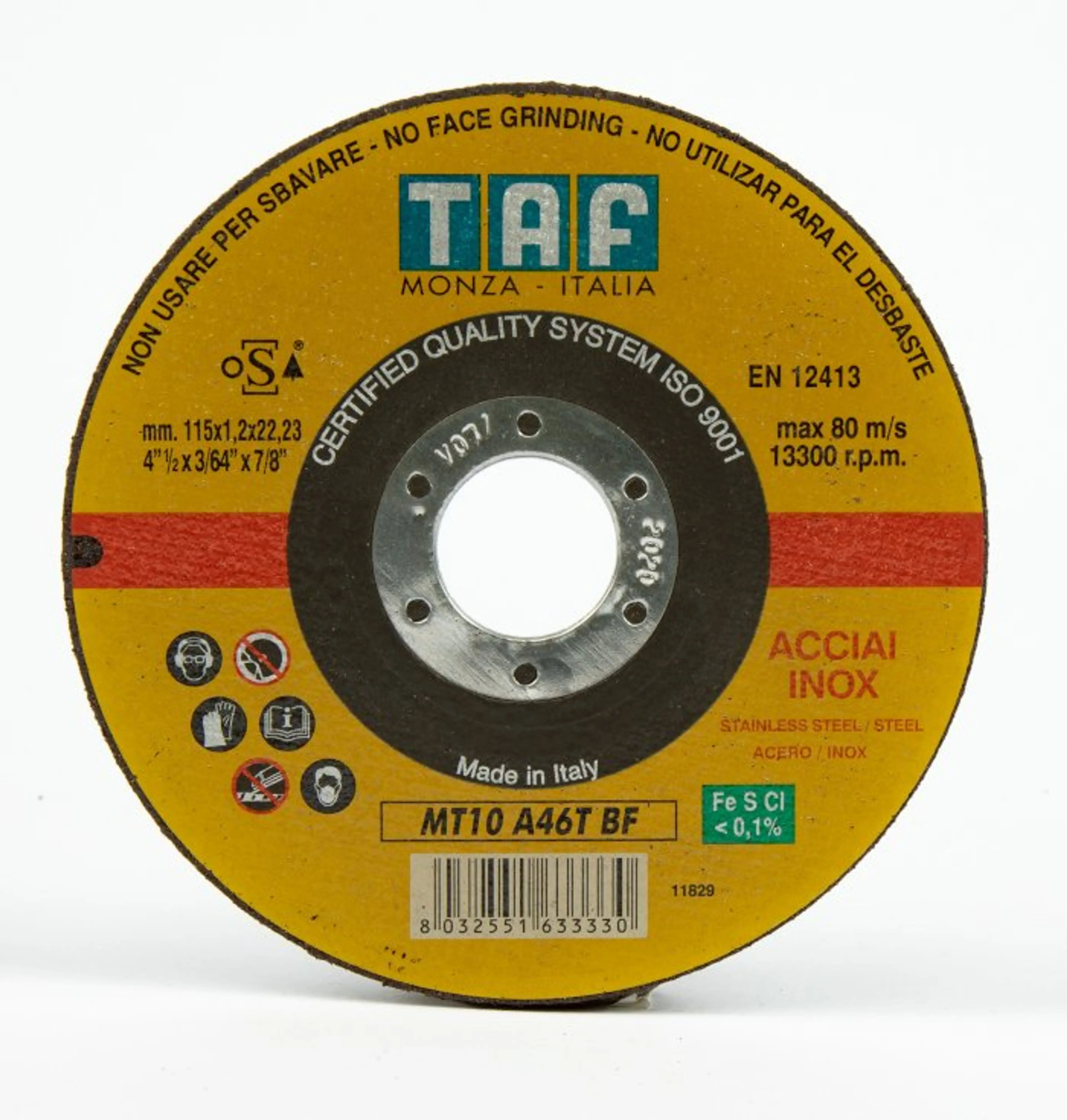 DISCOS DE CORTE PLANOS 115X1,2X22