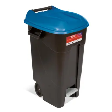 CONTENEDOR 120L TAPA AZUL PEDAL
